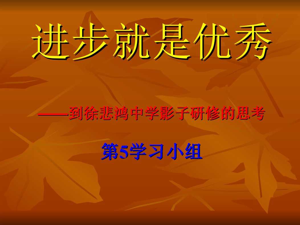 徐悲鸿中学影子研修学习材料